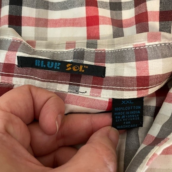 Blue Sol Mens Short Sleeve Button Down Size XXL - Picture 4 of 4